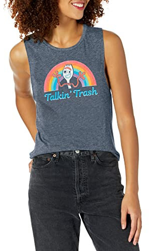 Disney Junior's Pixar Toy Story 4 Talkin Trash Festival Muscle, Denim Blue Heather, Large