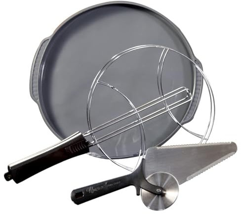 NuWave NuWave-PIZZAAC01 Pizza-Set für Ofen, Silikon, grau