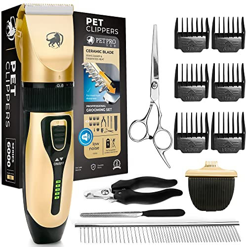 PETPROVED Hundeschermaschine Schermaschine Hund Tierhaarschneidemaschine Hundehaarschneidemaschine Haarschneidemaschine Hunde Schermaschinen Hunderasierer Profi Schermaschine Katze Hunde Langhaar