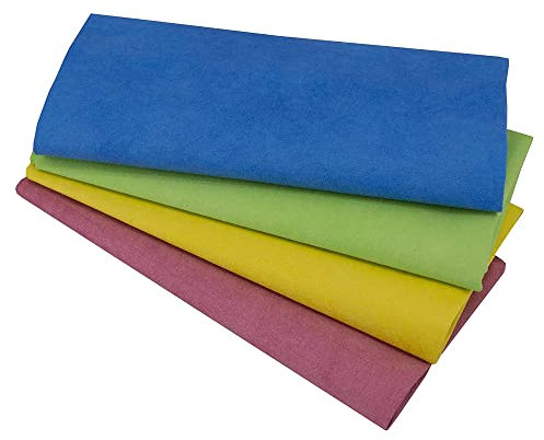 Setex Putz-Blitz Mikrofaser-Reinigungstücher, Für Haushalt, Fenster, Bildschirme und Autos, Mikrofasertücher ohne Schlieren, 70% Polyester, Putzlappen in Grün/Blau/Gelb/Rosa, je 40 x 40 cm, 4 Stück