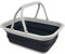 SAMMART 9.2L Collapsible Tub with Handle - Portable Outdoor Picnic Basket/Crater - Foldable Shopping Bag - Space Saving Storage Container (Grey/Slate Grey, 1)
