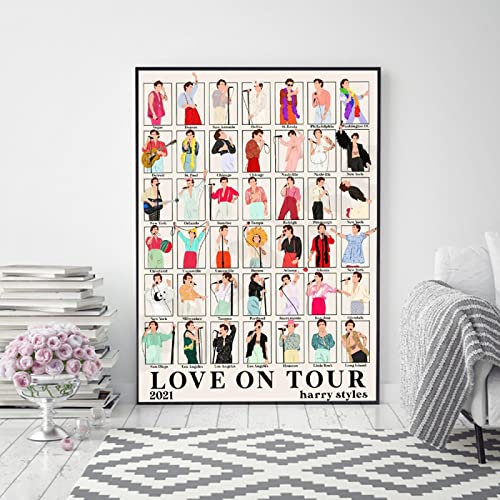 HIPWST Classic Love on Tour Poster Pop Canvas abstrakte Kultur minimalistisch Leinwand Tanz Wall Art Bilder Home Decor 20 x 30 cm Frameless