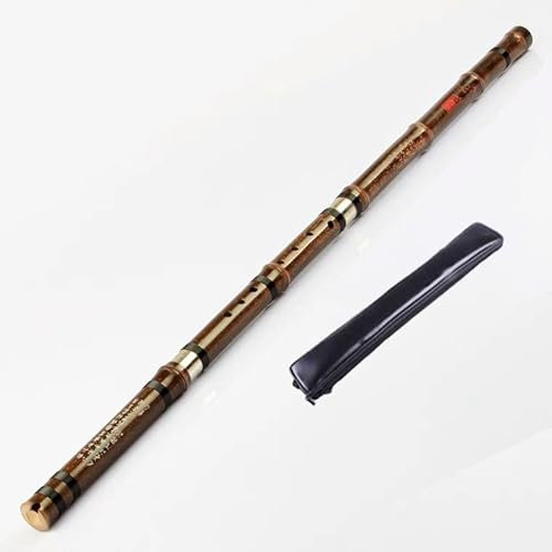LANDTOM Performers' Level/Professional Xiao Flöte aus Bambus, für Rechtshänder, 8 Löcher mit Tasche, Violett