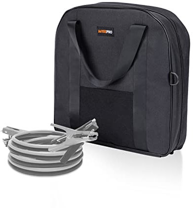 WISEPRO 15 Inch Jumper Cable Bag,Heavy Duty Cable Storage Bag,Water Resistant Cable Organizer Bag for Jumper Cable,EV Charging Cables, Cords and Hoses (15 Inch Black)