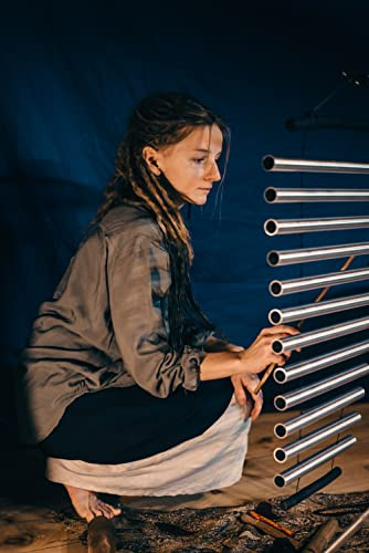 Nazar Drums Sound Healing Chimes Rawa Fiery Mercury | 12 Noten Handheld Tubular Bells Metallophone D Moll Scale Calming Office Art Achtsamkeit Geschenk (CS-RW-001)