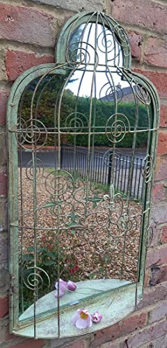 Inspirational Gifting Beautiful 71cm tall Curtis Caged mirror Wall art Plaque for garden indoors or outdoors
