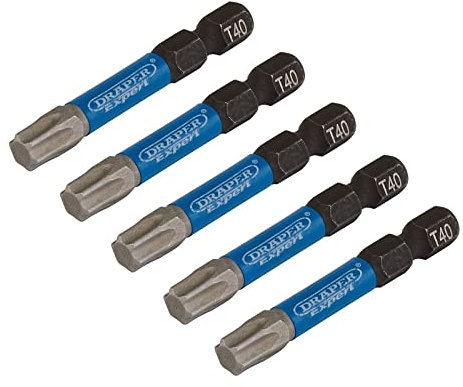 Draper 05672 TX-Star Impact Screwdriver Bits, T40 x 50mm (Pack of 5)