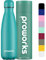 Proworks Edelstahl Trinkflasche | 24 Std. Kalt und 12 Std. Heiß - Vakuum Wasserflasche - Isolierflasche für Sport Laufen Fahrrad Yoga und Camping - 1 Liter - Verlockendes Blaugrün