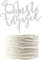 Arthsdite Just Engaged Cake Topper for Engagement Party Decorations, Engaged Ring Sign, Bridal Shower We're Engaged Cake Toppers - Silver Glitter