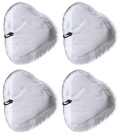 NINVVS 4pcs Steam Mop Pads, Washable Cleaning Pad Cover, Universal Microfiber Steam Mop, Steam Mop Replacement (white)