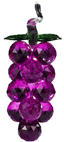 YANGSHINE Kristall Trauben Statue Ornament Künstliche Frucht Skulptur Figur Tabletop Paperweight Kristall Glas Ornament für Home Decor, Trauben