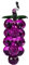 YANGSHINE Kristall Trauben Statue Ornament Künstliche Frucht Skulptur Figur Tabletop Paperweight Kristall Glas Ornament für Home Decor, Trauben
