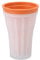 Frozen Cup, Vaso Fabricador de Granizados 150ml, Frozen Smoothie Cup, Copa De Sílice de Doble Capa, Slusshy maker cup de Silicona, para Preparar Batidos de Frutas Helados(Naranja)