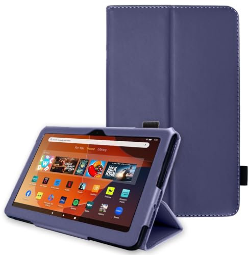 TECHGEAR Funda inteligente diseñada para todos los nuevos Amazon Fire HD de 10 pulgadas / HD 10 pulgadas (2023/13ª generación), funda delgada de piel sintética con soporte inteligente con correa de