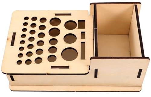 EXCEART Leder-Werkzeughalter Aus Holz Leder-Handwerks-Werkzeugständer Ständer Leder-Werkzeug-Organizer Stanzwerkzeuge Aufbewahrungsbox Regal Für Die Herstellung Von Stanzwerkzeugen