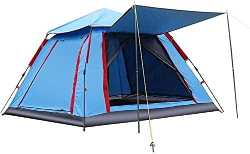 Campingzelt Zelt, Camping Verdicktes Regenfestes Strandvorzelt Haus Familiencamping mit Feuchtigkeit Farbe: Blau, Größe: 240x240x154cm Warm as Ever