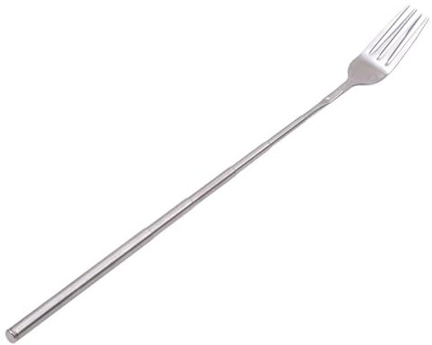 Telescopic Extendable Fork - Barbecue Toasting Dinner Fruit Dessert Long Fork Cutlery - Stainless Steel Retractable Handle