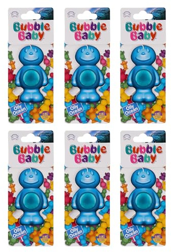 Bubble Baby Ocean Spa Fragrance Carded Liquid Membrane Car Air Freshener And Odour Eliminator Pack of 6