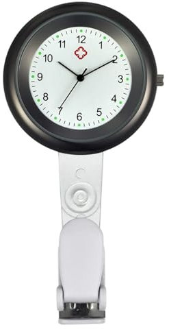 Poshevo Nurse's Essential Fob Watch - Japan Movement, Long-Life Battery, Clear Display - Nurses Watch, Watches for Women and Men (Poshevo Black Onyx Stone)