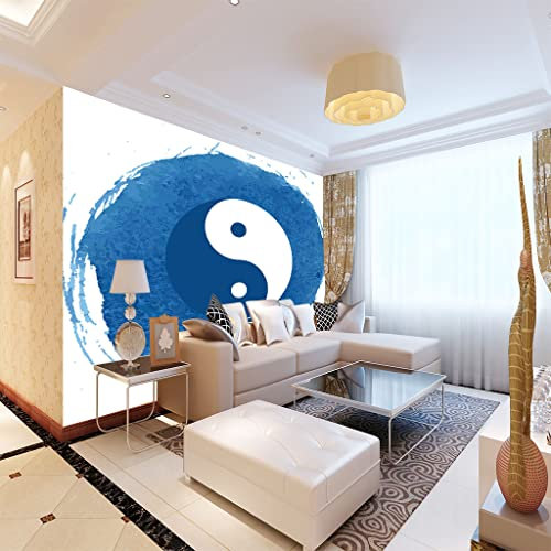 Fototapete 3D Effekt Foto Wallpaper Phototapete Tapisserie Modern Vlies Tapeten Art Wandtapete Wanddeko Wohnzimmer Schlafzimmer kinderzimmerxxxl 350 x 256cm(B x H) Yin und Yang