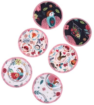 TOYANDONA 6pezzi Coppe Assorbilatte Lavabili per Maternità Anti-sversamento Design Allargato e Ispessito per Madri che Allattano