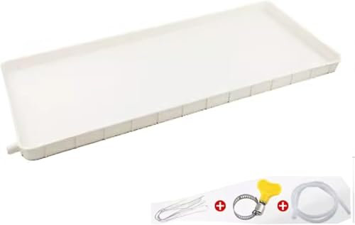 Bac de récupération en plastique avec tuyau d'évacuation de 5 m, tampon de vidange de condensat intégré, bac de vidange universel, PP5, bac d'eau de l'unité extérieure de la climatisation avec A