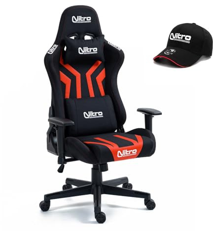 Brigros Sedia Gaming Flyco PRO Ufficio, Metallo, Rossa/Nera, Normal