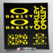 Stickersland® Aufkleber-Set kompatibel mit Rahmen MTB Mountainbike und Helm | Aufkleber-Aufkleber mit Logos | Stickersland® – Oakle (Glänzend Gelb)
