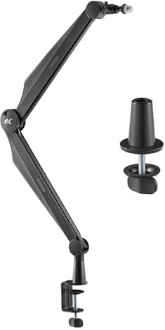 NanoRS Mikrofonhalterung 3/8- und 5/8-Gewinde Tischstativ max. 1 kg Belastung | Höhenverstellbar bis 84,7 cm | 360° drehbar | Mit Kabelmanagement | ideal für Studio und Streaming | RS422