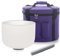 HYE-EUN 432Hz C Note 8 inch Root Chakra Crystal Singing Bowl Meditation Sound Bath with Carrying Case