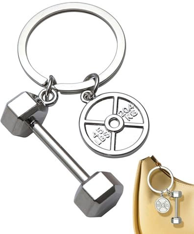 Bodybuilding -Schlüsselkette - Hantelanhänger, Krafttraining Motivations -Fitness -Bag Accessoire Kessel Glockenkey Ring | Accessoire zum Thema Training zum Thema Zinklegierung für Fitness für Fitness