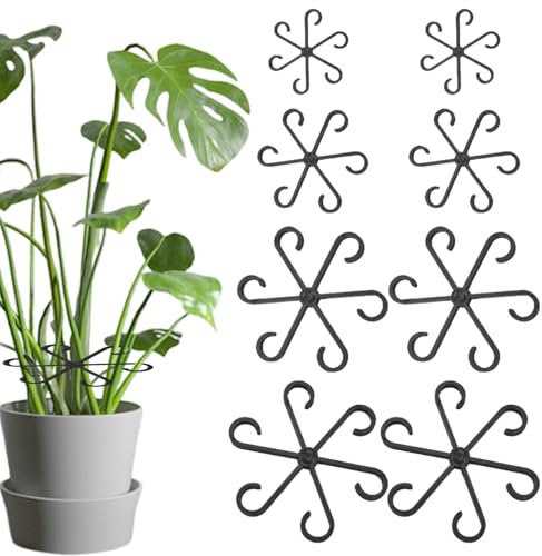 8 Stück Pflanzenstütze,Pflanzenstütze Staudenhalter Für Monstera Rankhilfe,Pflanzenstielhalter Pflanzen Stütze Halterung,Plantscraper Für Rankhilfe Monstera Pflanze,Pflanzenringe Zur Fixierung