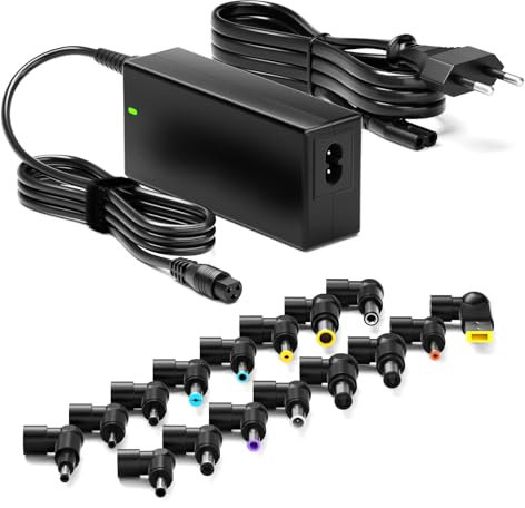 Zolt - Fuente de alimentación universal para portátil (90 W, 15 V, 16 V, 18,5 V, 19 V, 19,5 V, 20 V, CC para HP Dell Acer Asus Lenovo Toshiba Samsung, Sony, 16 puertos CC)