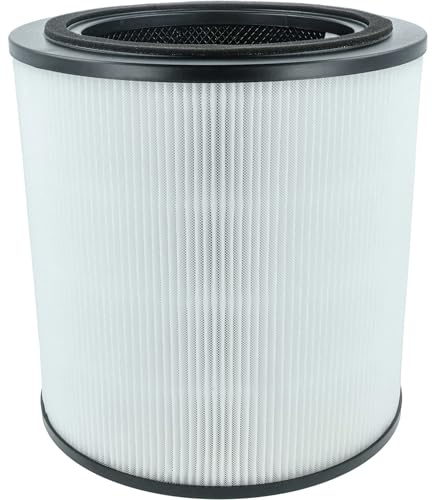 vhbw Aktivkohlefilter kompatibel mit Bosch Air 4000 Luftreiniger - H13 Luftfilter Schwarz Weiß