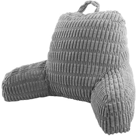 MIJIMO Reading Pillows for Bed Back Rest Pillow for Sitting up (Dark Grey)
