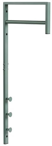 Dezain® Home - Wandgarderobe Trento aus Metall – Hakenleiste – Grün | Garderobenpaneel mit vertikaler & horizontaler Aufhängung – Kleiderstange für Wandmontage