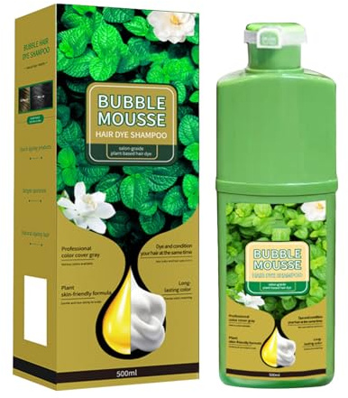 Bubble Mousse Haarfärbeshampoo 500 ml, Schaumhaarfarbstoff, Coloration,Pflegende Intensivtönung mit Glanz-Reflex-Balsam, Casting Crème Gloss Haarfarbe (Kaffee)