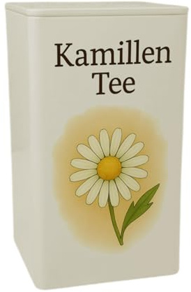 speecheese Blumenspiel Kamille Tee Dose 900ml AufbewahrungsDose 900ml für Teegenuss und Entspannung