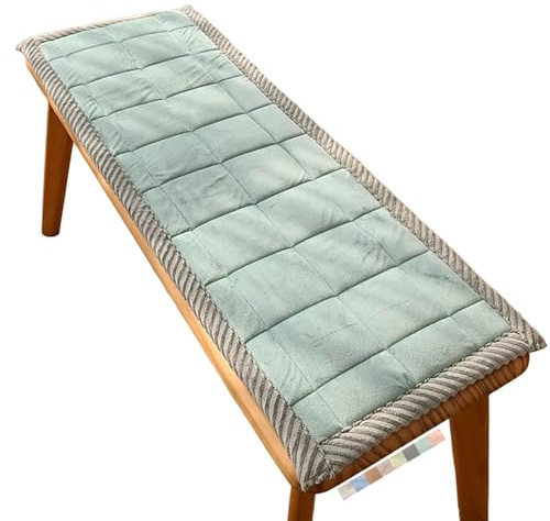 PLCIVSA Bierbankauflage - Bankauflage Indoor/Outdoor 120/150/200/80X40/30/25CM Bankauflage Sitzkissen Bank Stuhlkissen Sitzpolster Sitzauflage für Gartenbank,Terrasse, Esstisch(Blue-Green,50x150cm)