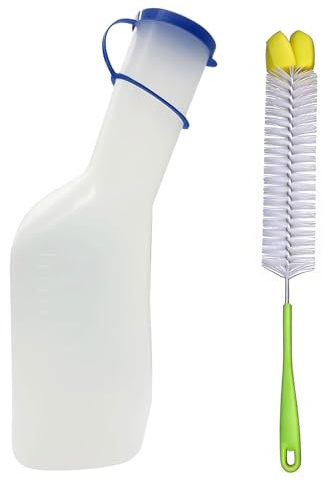 Pappagallo Urina Uomo,Urinatoio Uomo Portatile,Urinatoio da Uomo con Coperchio,Bottiglie per Urina,Orinatoio con Coperchio,Pappagallo Portatile,Urinale Odore Per Uomini,per Viaggi,Auto (1000ML)