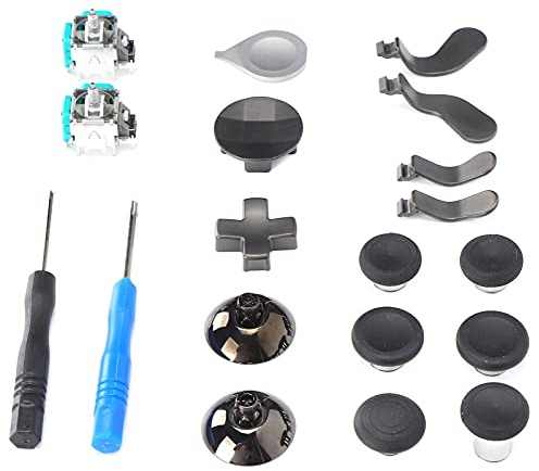 EIMSOAH Ersatz-Knopfpaddel aus Metall für One 2 Controller, Langlebiges 19-in-1-Gamepad-Knopfset mit Werkzeugen, Geeignet für Spielebegeisterte