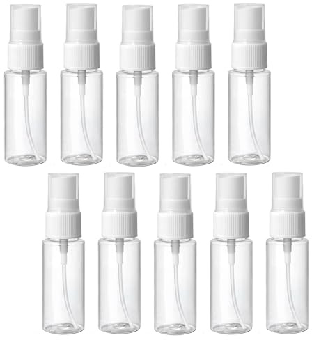 SNMYGS 10Pcs Mini Spray Bottle, Spray Bottle Small, Travel Spray Bottles for Toiletries, Mini Sprays Bottles, Travel Hairspray, Reusable Plastic Sprayer Bottls for Traveling Make-up Skincare Cleaning