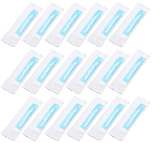 DINHEAROM 40 Packs Nasal Rinse Salt Packets for Neti Pot and Nasal Wash, Easy to Carry and Dissolves Quickly, Synthetic Material, Suitable for Outdoor and Home Use