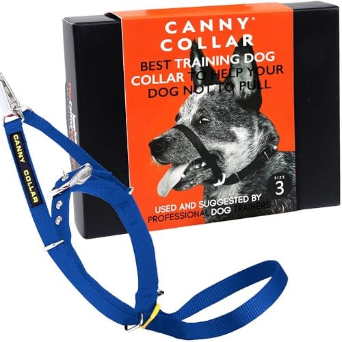 Canny Collar Hundehalfter – Anti-Zug Kopfgeschirr für Hunde | Stoppt Ziehen an der Leine sanft & effektiv | Trainingshilfe für entspannte Spaziergänge – Größe 3, Blau