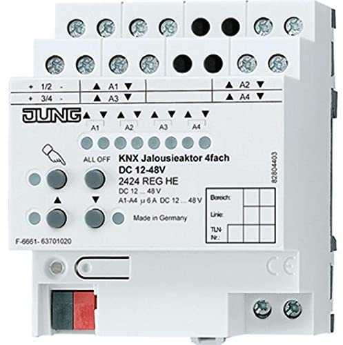 Jung 2424REGHE KNX Jalousieaktor 4-Fach DC 12-48 V