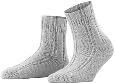FALKE Damen Socken Bedsock W Hp Angorawolle dick gemustert 1 Paar, Grau Silver 3290, 35-38