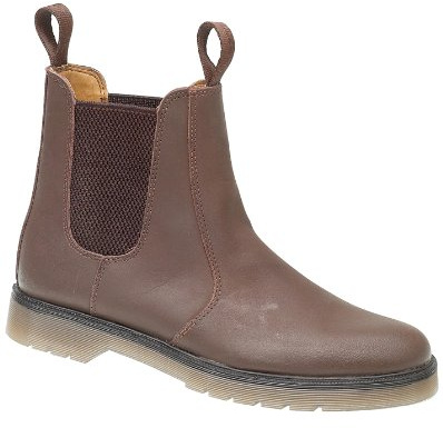 CHELMSFORD Unisex Leather Chelsea Boots Brown