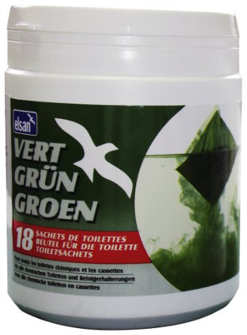 Elsan VE-S18 Produit Additif pour Toilettes Chimiques en Sachets Solubles Verts Set de 18