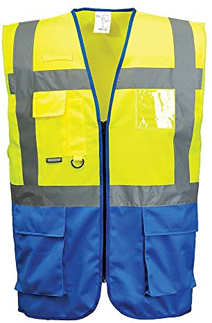 Portwest WARSCHAU EXEKUTIV WESTE, Größe: XXL, Farbe: Gelb/Royal, C476YRBXXL