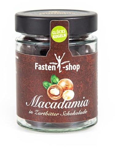 Ralf Moll® Macadamia-Glückskugeln, Macadamia-Nüsse in Zartbitterschokolade, 150g im Glas